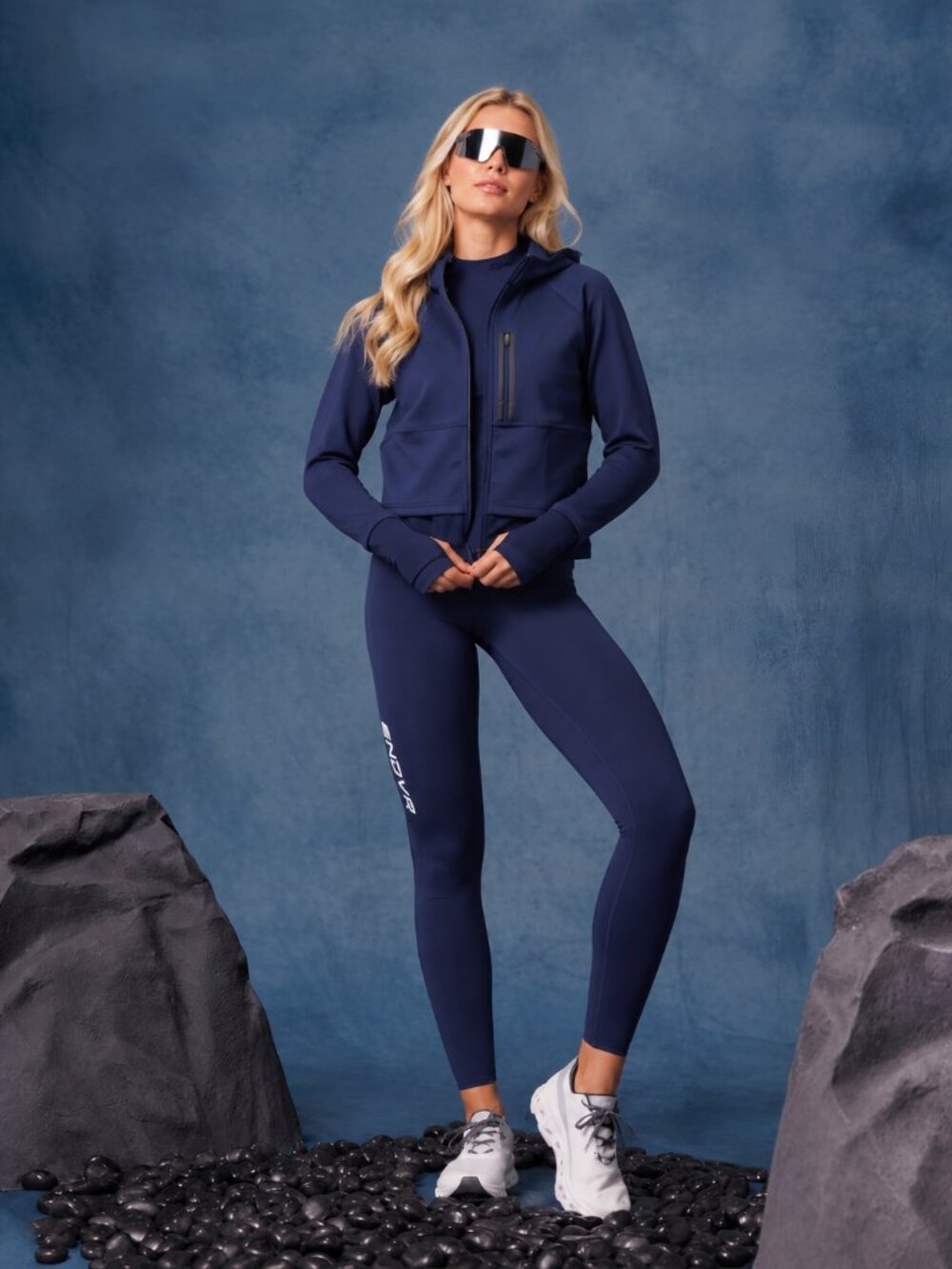 NWT Endeavor DRYFORCE® Double Layer Hoodie Jacket French Navy Small